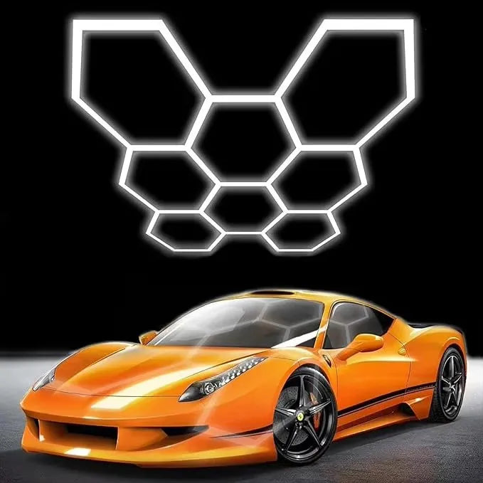 8-Grid Hexagon LED Garage Lights