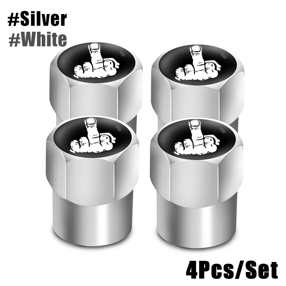 AUTCOAT 4Pcs/Set Tire Valve Caps