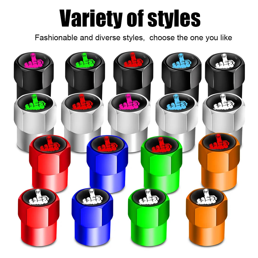 AUTCOAT 4Pcs/Set Tire Valve Caps