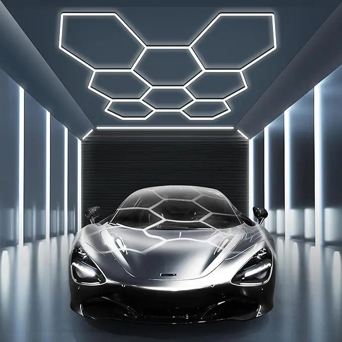 8-Grid Hexagon LED Garage Lights