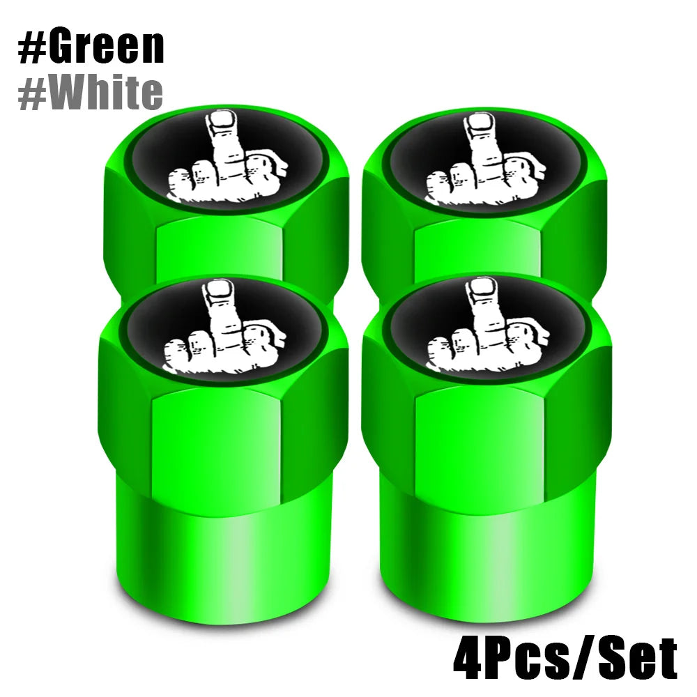 AUTCOAT 4Pcs/Set Tire Valve Caps