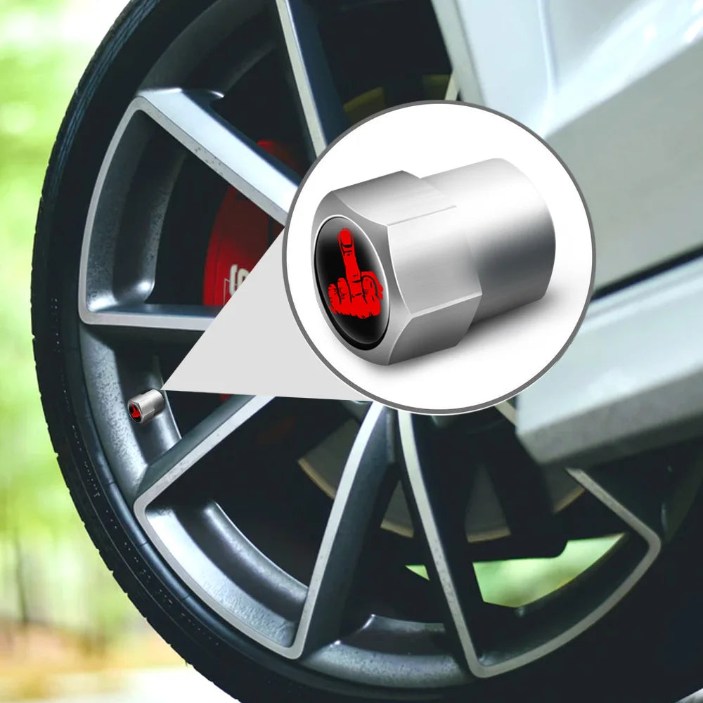 AUTCOAT 4Pcs/Set Tire Valve Caps