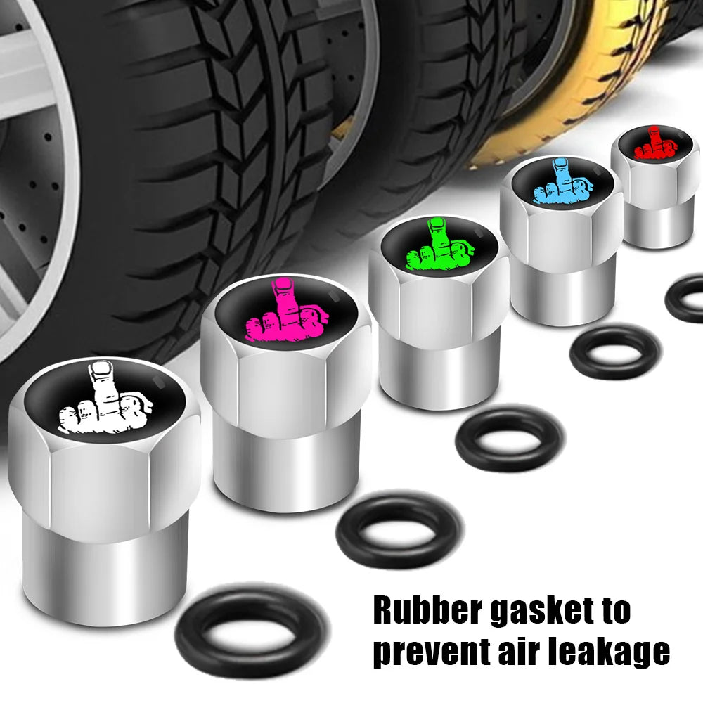 AUTCOAT 4Pcs/Set Tire Valve Caps