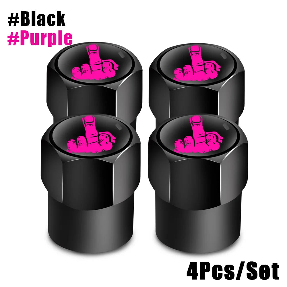 AUTCOAT 4Pcs/Set Tire Valve Caps