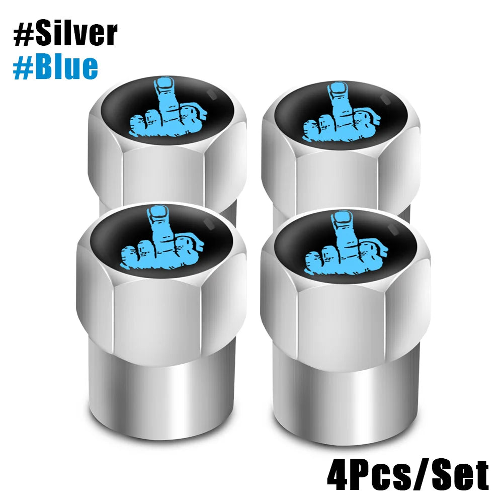 AUTCOAT 4Pcs/Set Tire Valve Caps