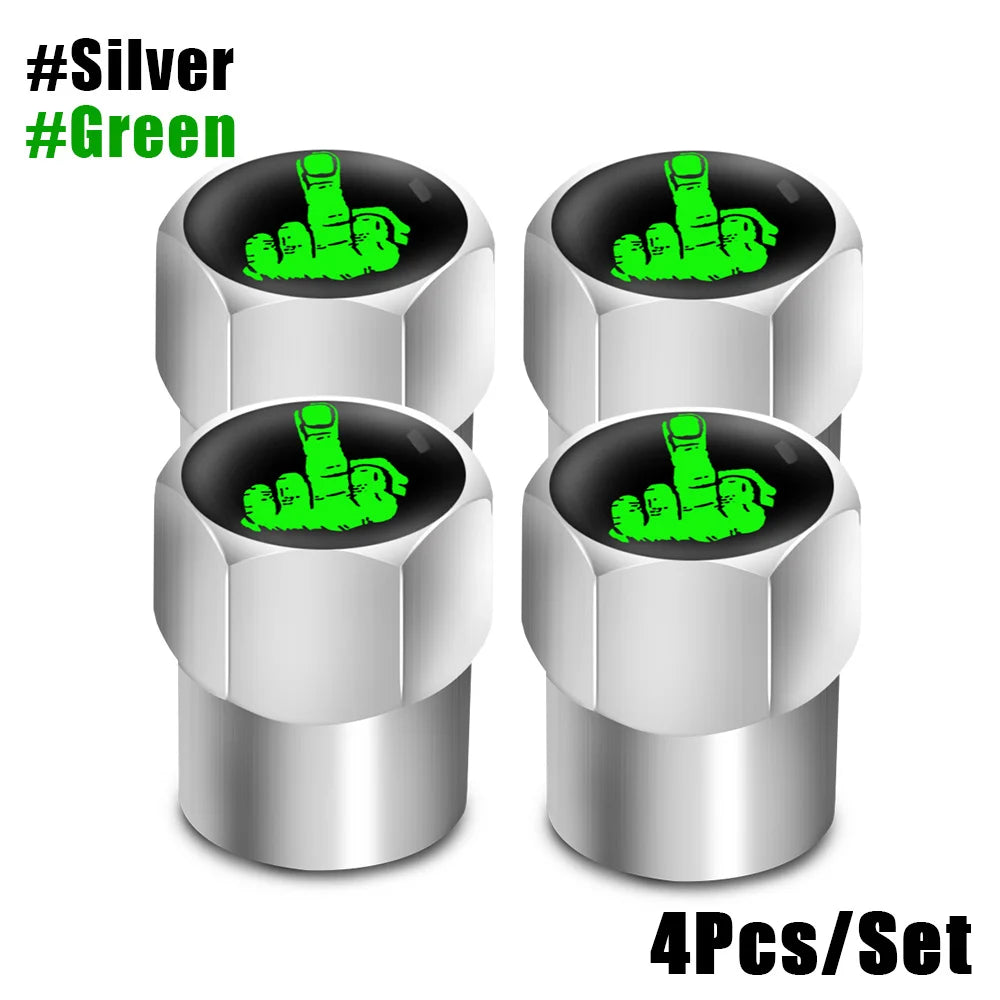 AUTCOAT 4Pcs/Set Tire Valve Caps