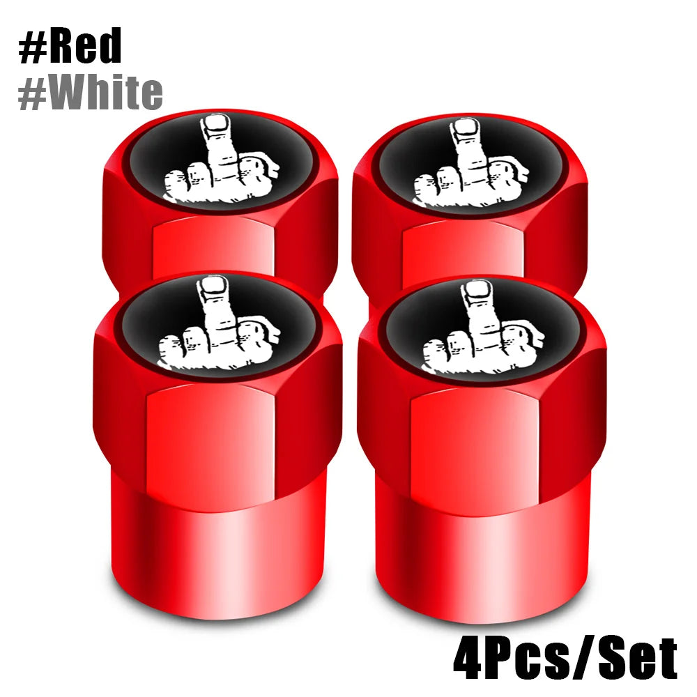 AUTCOAT 4Pcs/Set Tire Valve Caps