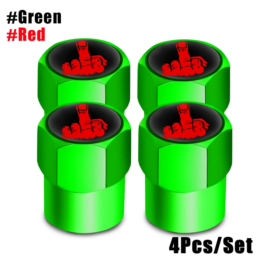 AUTCOAT 4Pcs/Set Tire Valve Caps