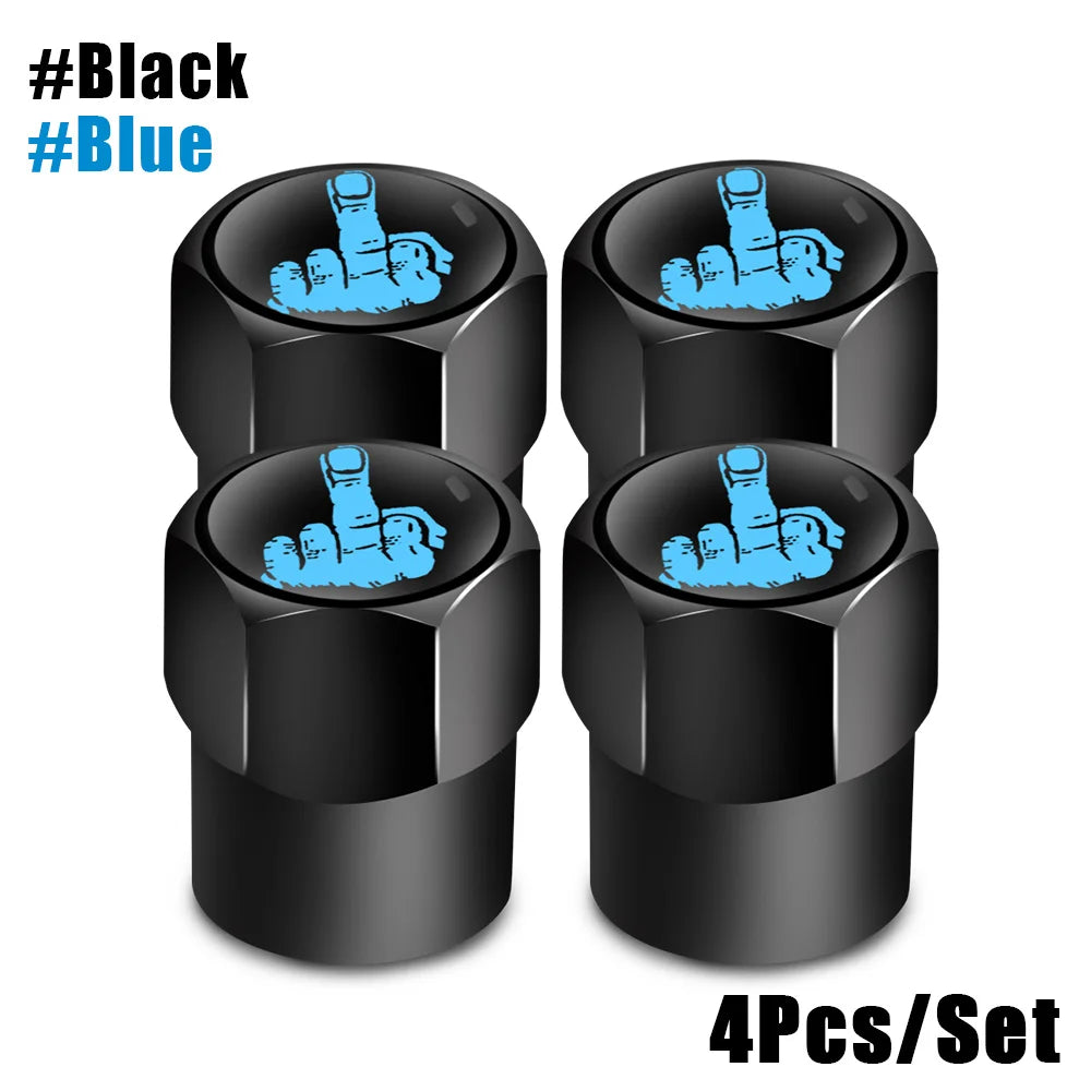 AUTCOAT 4Pcs/Set Tire Valve Caps