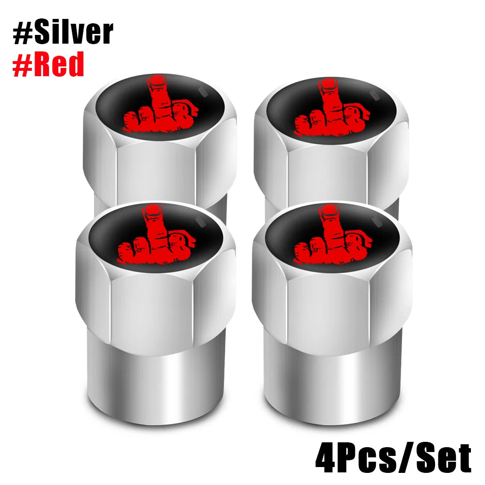 AUTCOAT 4Pcs/Set Tire Valve Caps