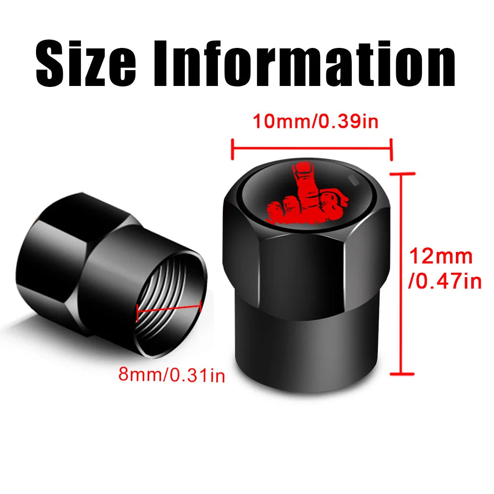AUTCOAT 4Pcs/Set Tire Valve Caps