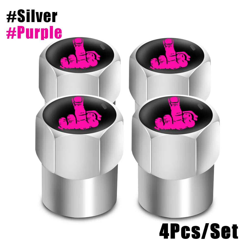AUTCOAT 4Pcs/Set Tire Valve Caps