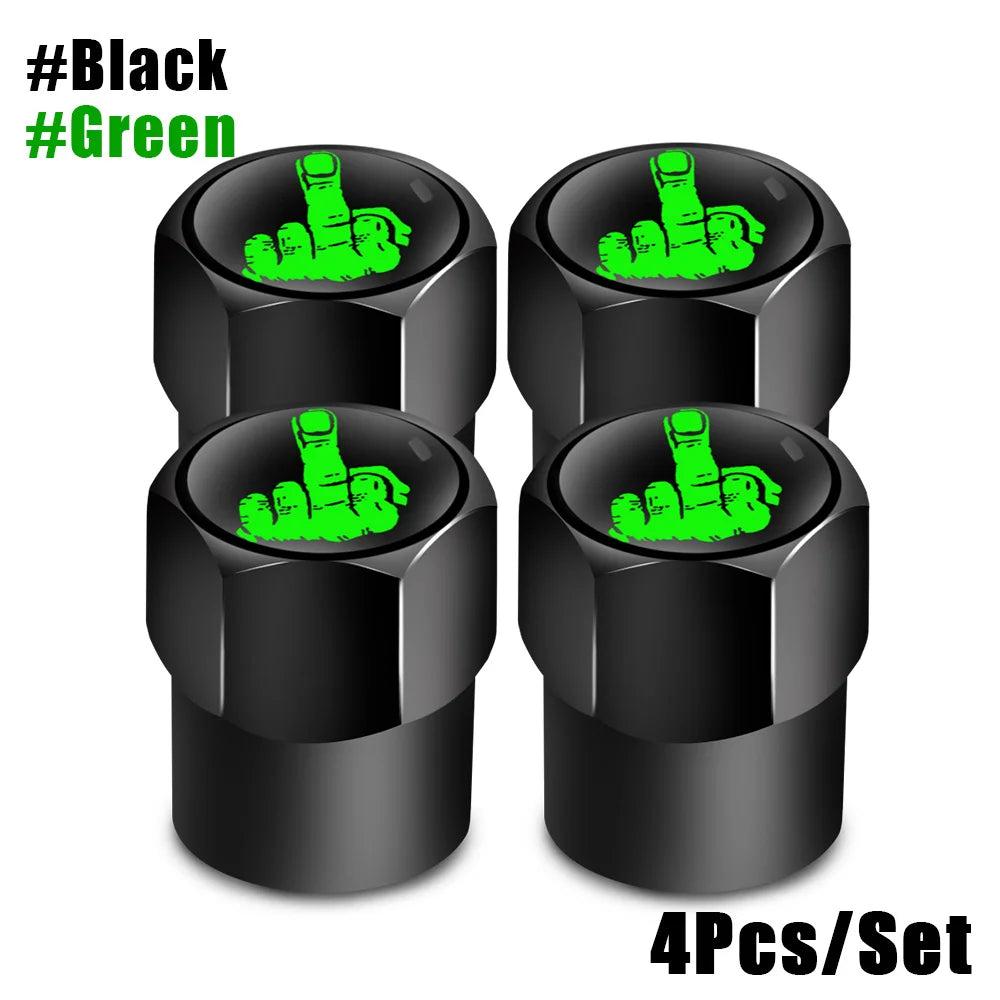 AUTCOAT 4Pcs/Set Tire Valve Caps