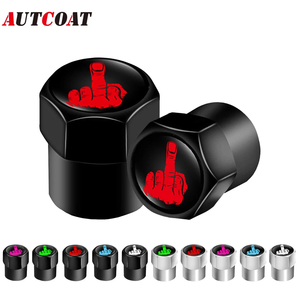 AUTCOAT 4Pcs/Set Tire Valve Caps