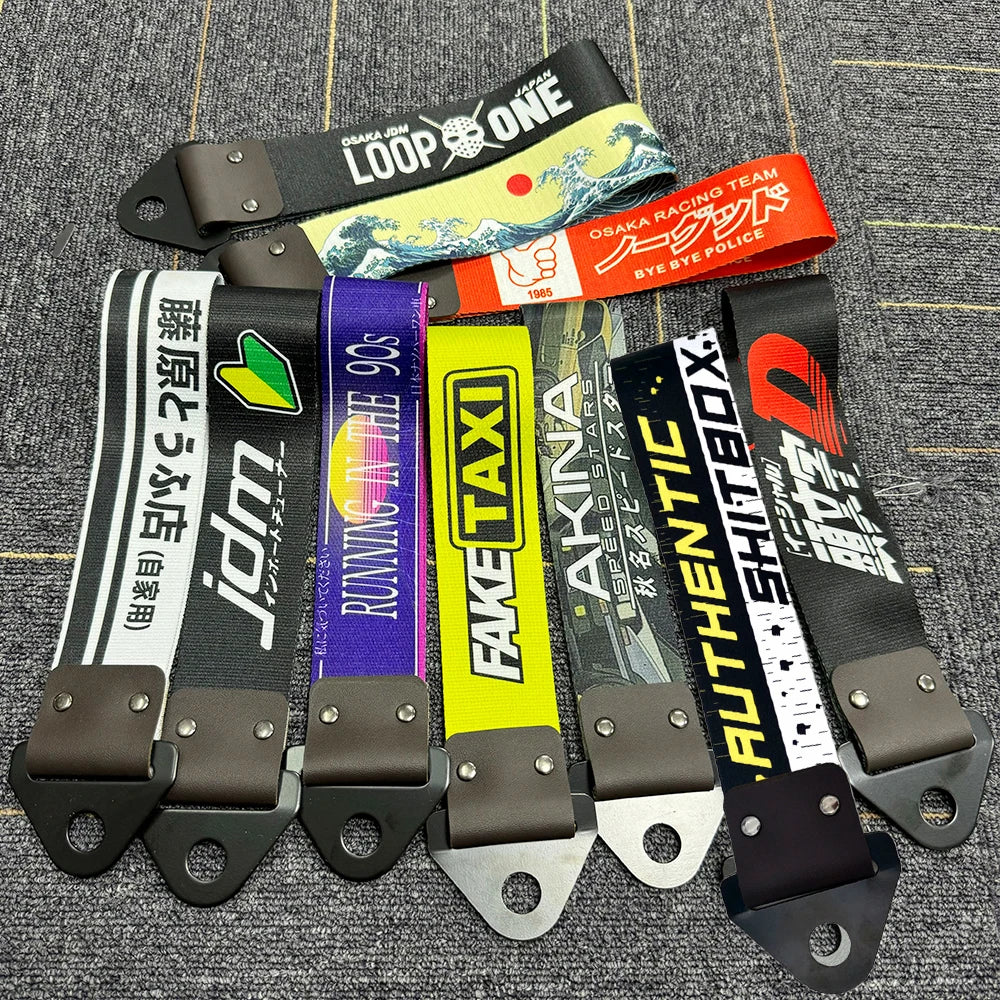JDM Culture Car Color Pendant Tow Strap