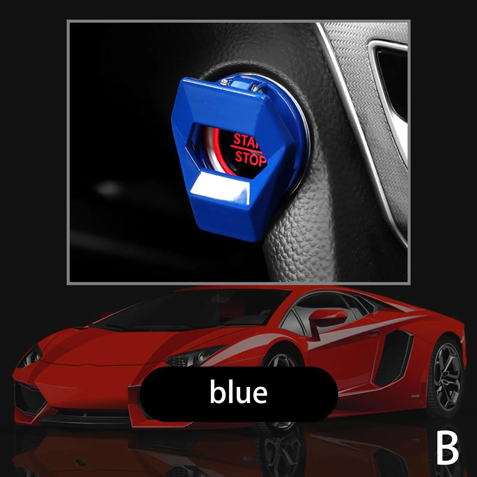 Car Interior One-Key Start Ignition