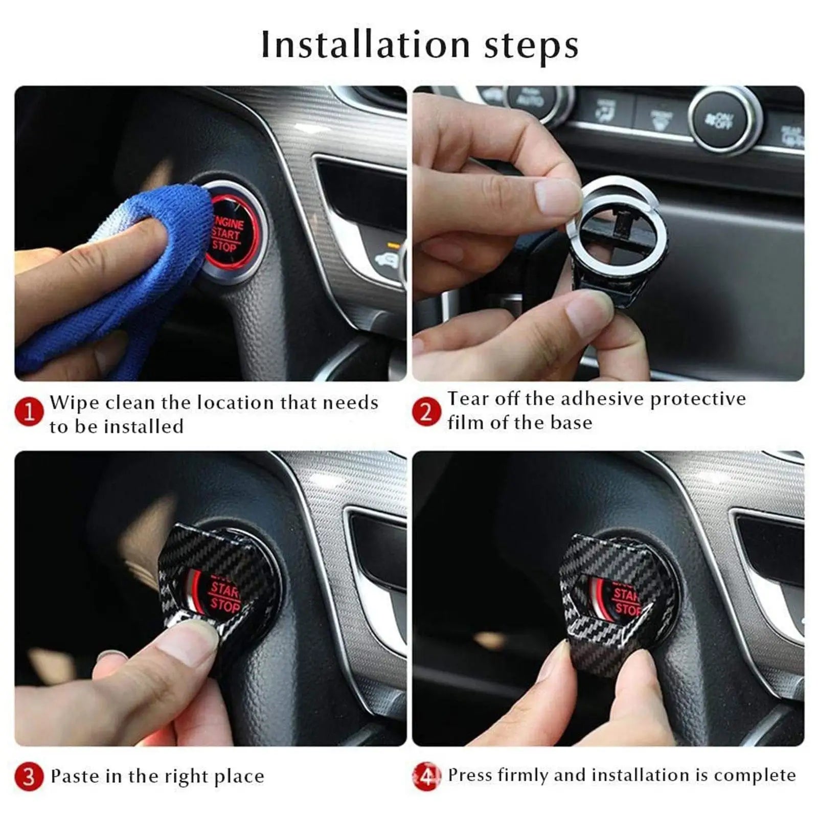 Car Interior One-Key Start Ignition